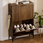 Enogets Shoe Cabinet with 2 Flip Drawers, Freestanding Hidden Storage, Entryway Hallway Organizer