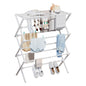 Enogets Expandable Clothes Drying Rack, Foldable & Collapsible Steel Laundry Drying Racks, White
