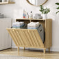 Enogets Laundry basket for bathroom cabinet with removable inner basket 6OL capacity. natural color