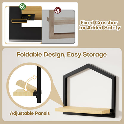 Engoets Floating Wall Shelf 3er-Set, Triangular Design for Wall Mounting Storage for Living Room, Kitchen & Hallway