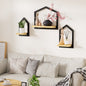 Engoets Floating Wall Shelf 3er-Set, Triangular Design for Wall Mounting Storage for Living Room, Kitchen & Hallway