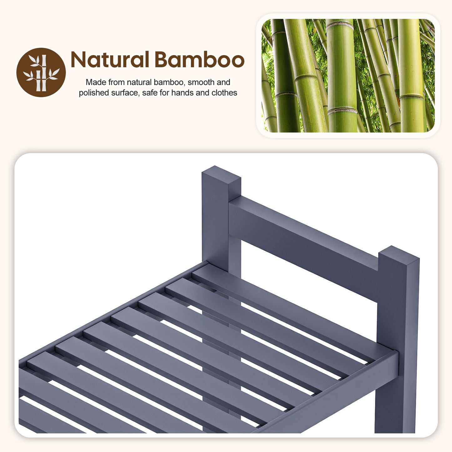 Enogets Over the Toilet Storage, Bamboo Bathroom Shelf Organizer with 2 Baskets & 4 Hooks, 4-Tier Space Saver