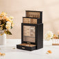 Enogets Jewelry Organizer with Display Windows& 3 Drawers, Jewelry Box for Girls Women Jewels